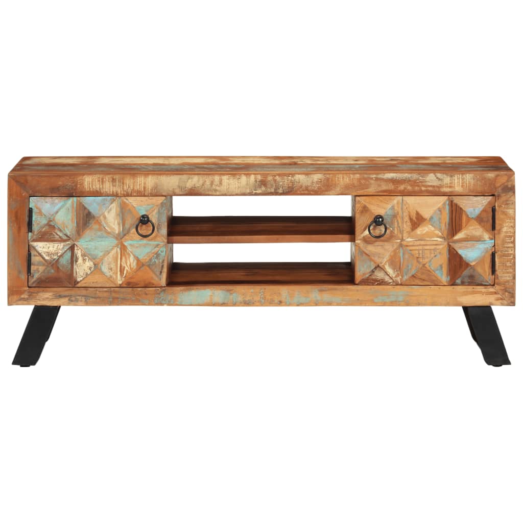 Tv-meubel 112x30x45 cm massief gerecycled hout is nu te koop bij PeponiXL, paradijselijk wonen!