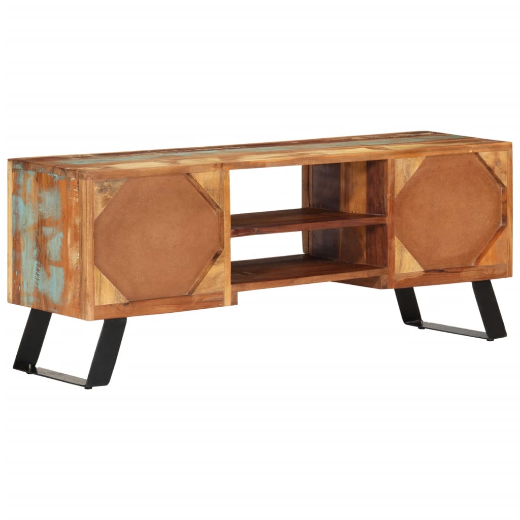 Tv-meubel 112x30x45 cm massief gerecycled hout is nu te koop bij PeponiXL, paradijselijk wonen!