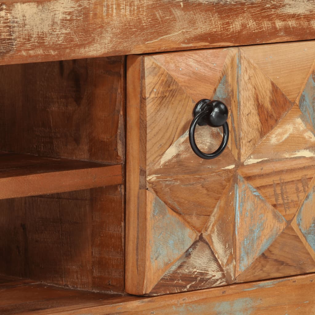 Tv-meubel 112x30x45 cm massief gerecycled hout is nu te koop bij PeponiXL, paradijselijk wonen!