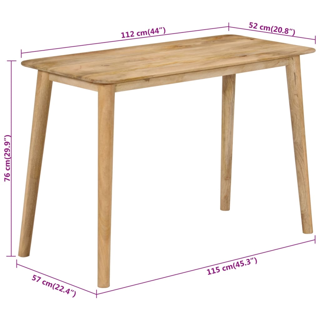 Eettafel 112x52x76 cm massief mangohout is nu te koop bij PeponiXL, paradijselijk wonen!