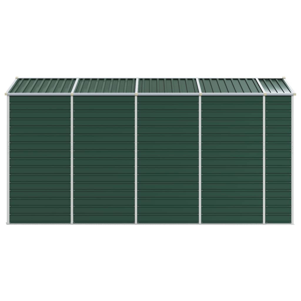Tuinschuur 191x385x198 cm gegalvaniseerd staal groen is nu te koop bij PeponiXL, paradijselijk wonen!