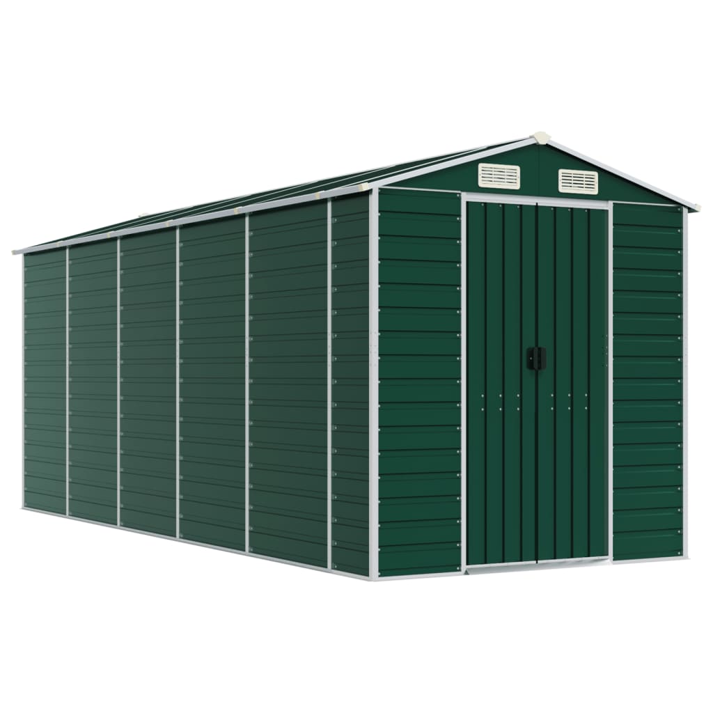 Tuinschuur 191x470x198 cm gegalvaniseerd staal groen is nu te koop bij PeponiXL, paradijselijk wonen!