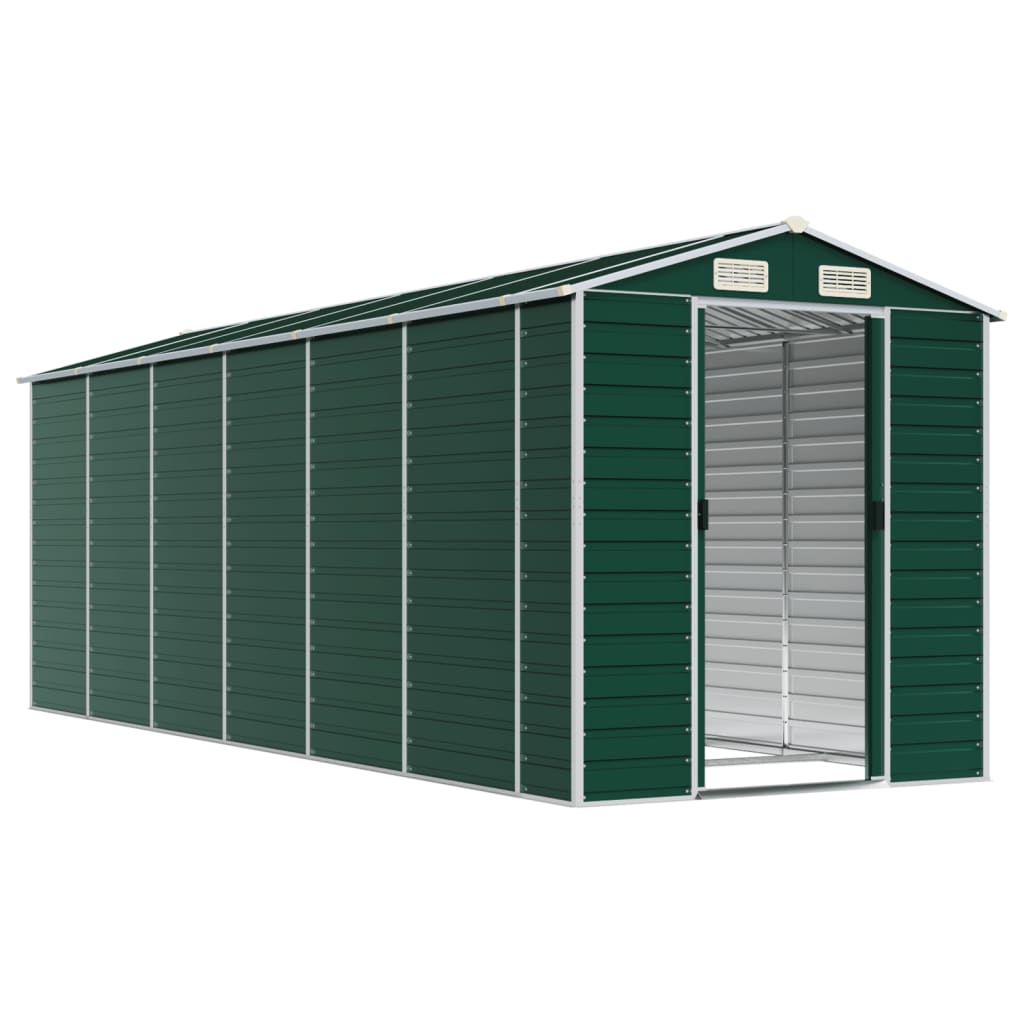 Tuinschuur 191x555x198 cm gegalvaniseerd staal groen is nu te koop bij PeponiXL, paradijselijk wonen!