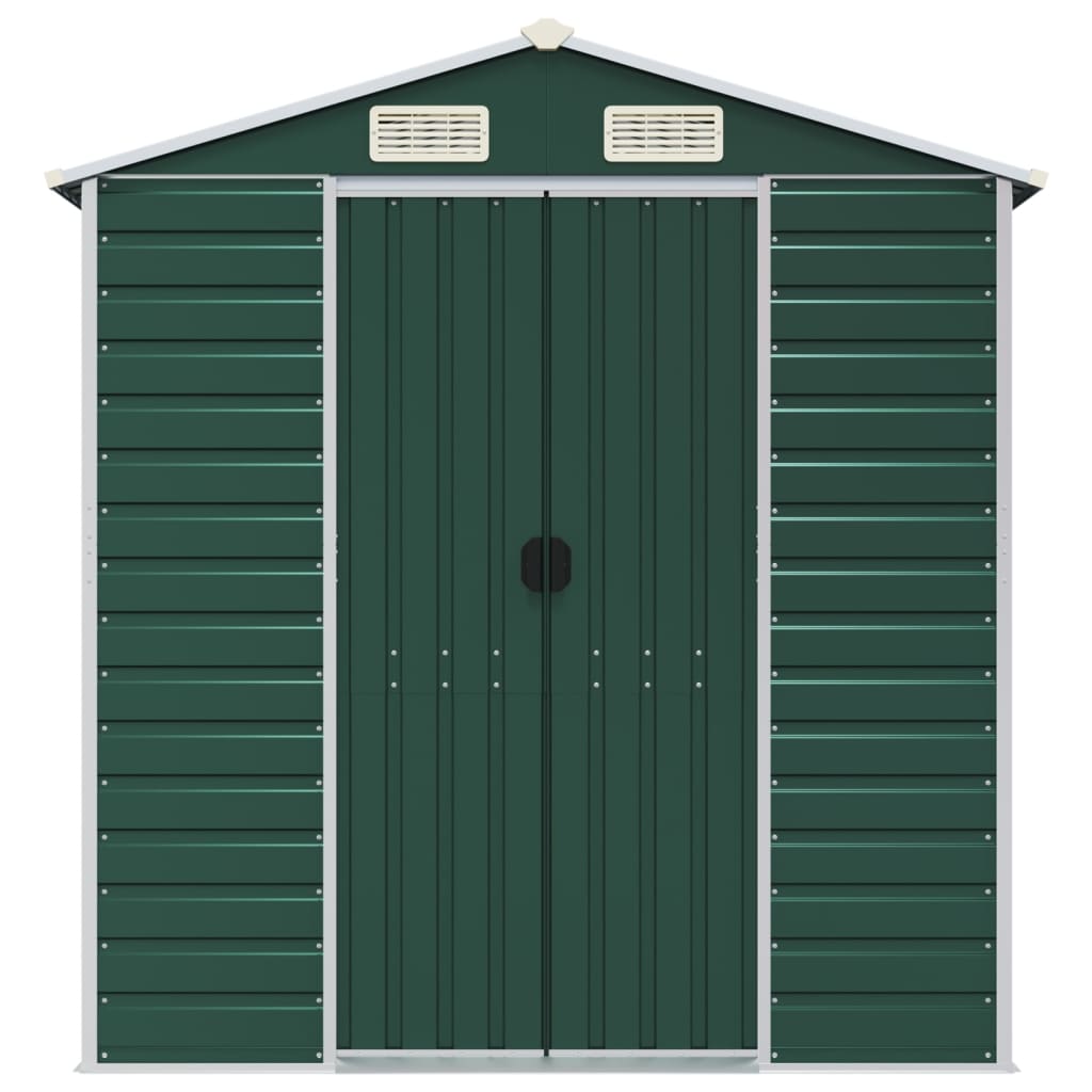 Tuinschuur 191x555x198 cm gegalvaniseerd staal groen is nu te koop bij PeponiXL, paradijselijk wonen!