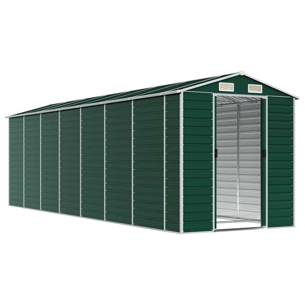 Tuinschuur 191x640x198 cm gegalvaniseerd staal groen is nu te koop bij PeponiXL, paradijselijk wonen!