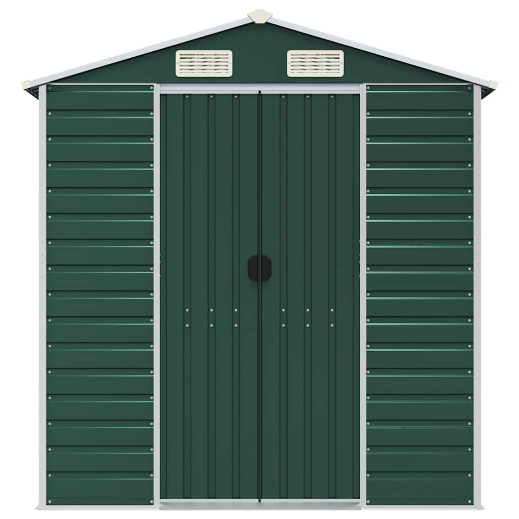 Tuinschuur 191x640x198 cm gegalvaniseerd staal groen is nu te koop bij PeponiXL, paradijselijk wonen!