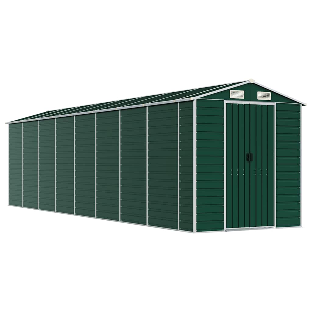 Tuinschuur 191x725x198 cm gegalvaniseerd staal groen is nu te koop bij PeponiXL, paradijselijk wonen!