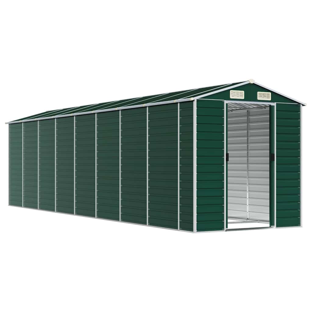 Tuinschuur 191x725x198 cm gegalvaniseerd staal groen is nu te koop bij PeponiXL, paradijselijk wonen!