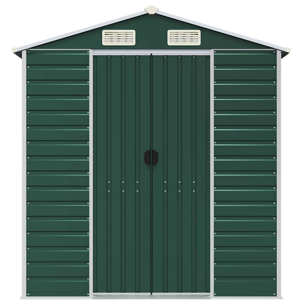 Tuinschuur 191x725x198 cm gegalvaniseerd staal groen is nu te koop bij PeponiXL, paradijselijk wonen!