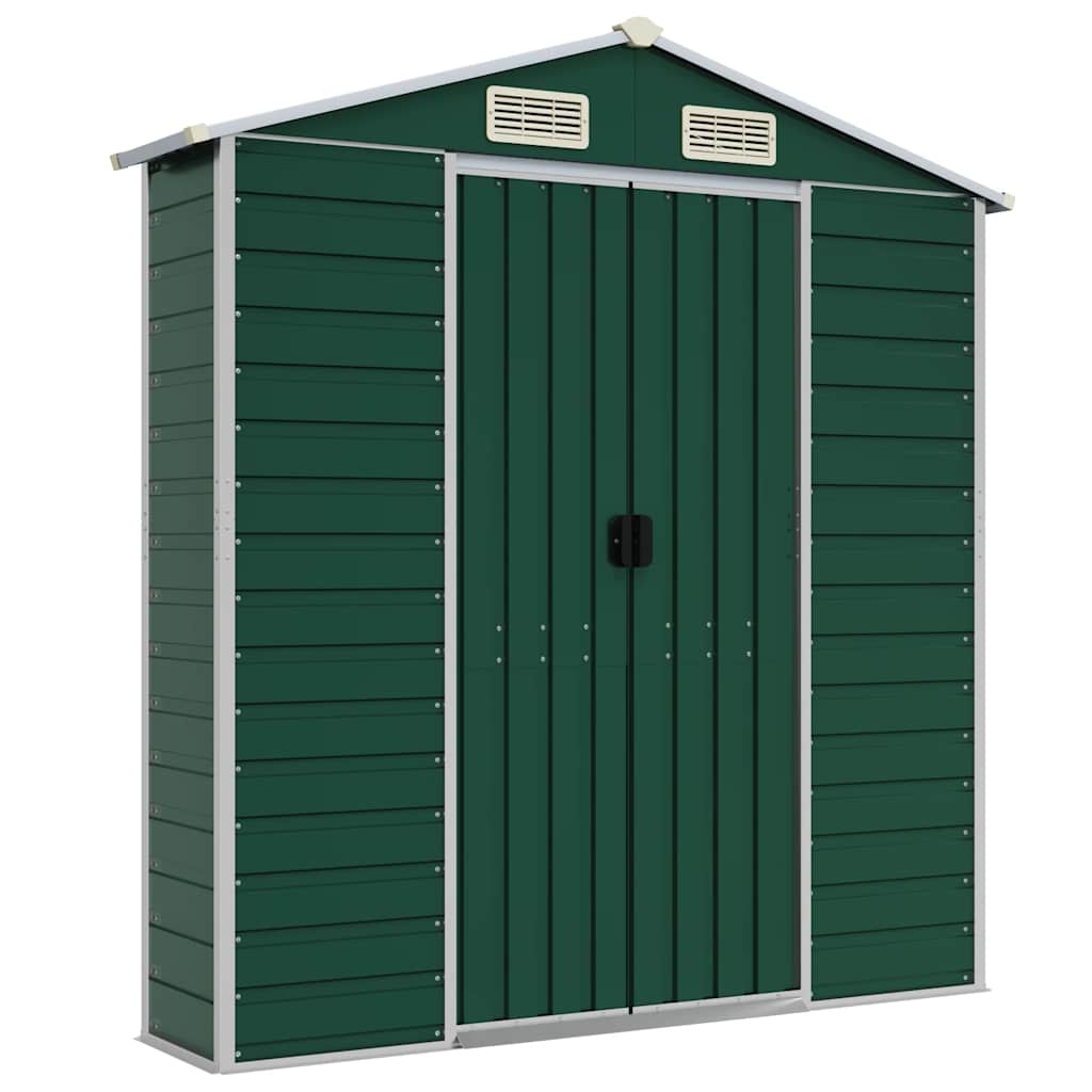 Tuinschuur 191x725x198 cm gegalvaniseerd staal groen is nu te koop bij PeponiXL, paradijselijk wonen!