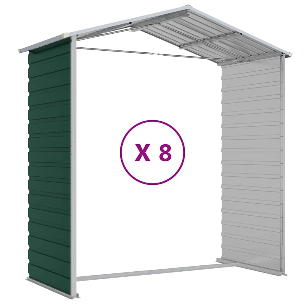 Tuinschuur 191x725x198 cm gegalvaniseerd staal groen is nu te koop bij PeponiXL, paradijselijk wonen!