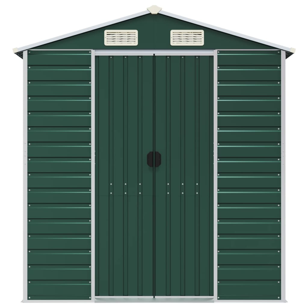 Tuinschuur 191x810x198 cm gegalvaniseerd staal groen is nu te koop bij PeponiXL, paradijselijk wonen!