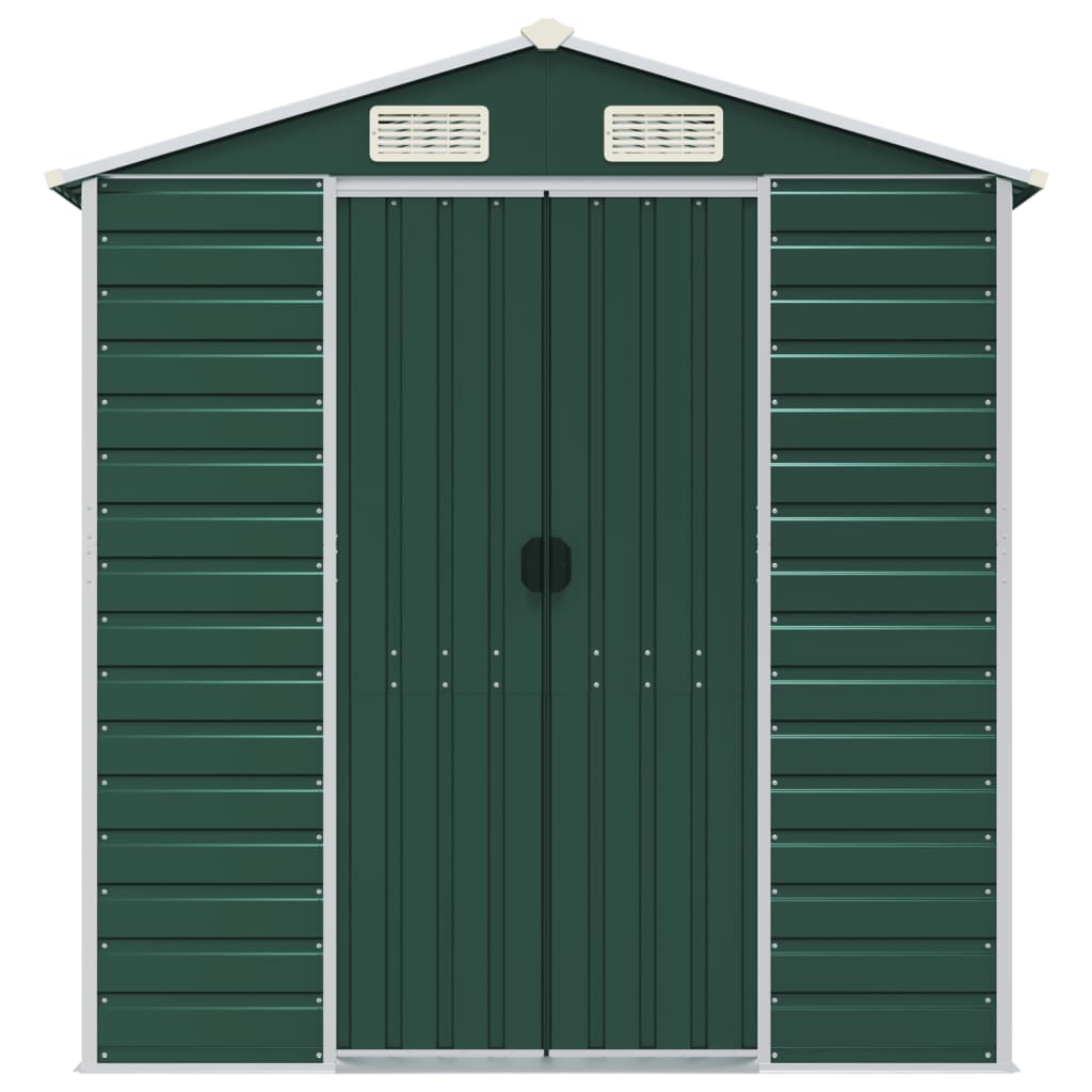 Tuinschuur 191x895x198 cm gegalvaniseerd staal groen is nu te koop bij PeponiXL, paradijselijk wonen!