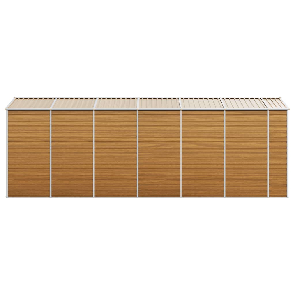 Tuinschuur 191x555x198 cm gegalvaniseerd staal lichtbruin is nu te koop bij PeponiXL, paradijselijk wonen!