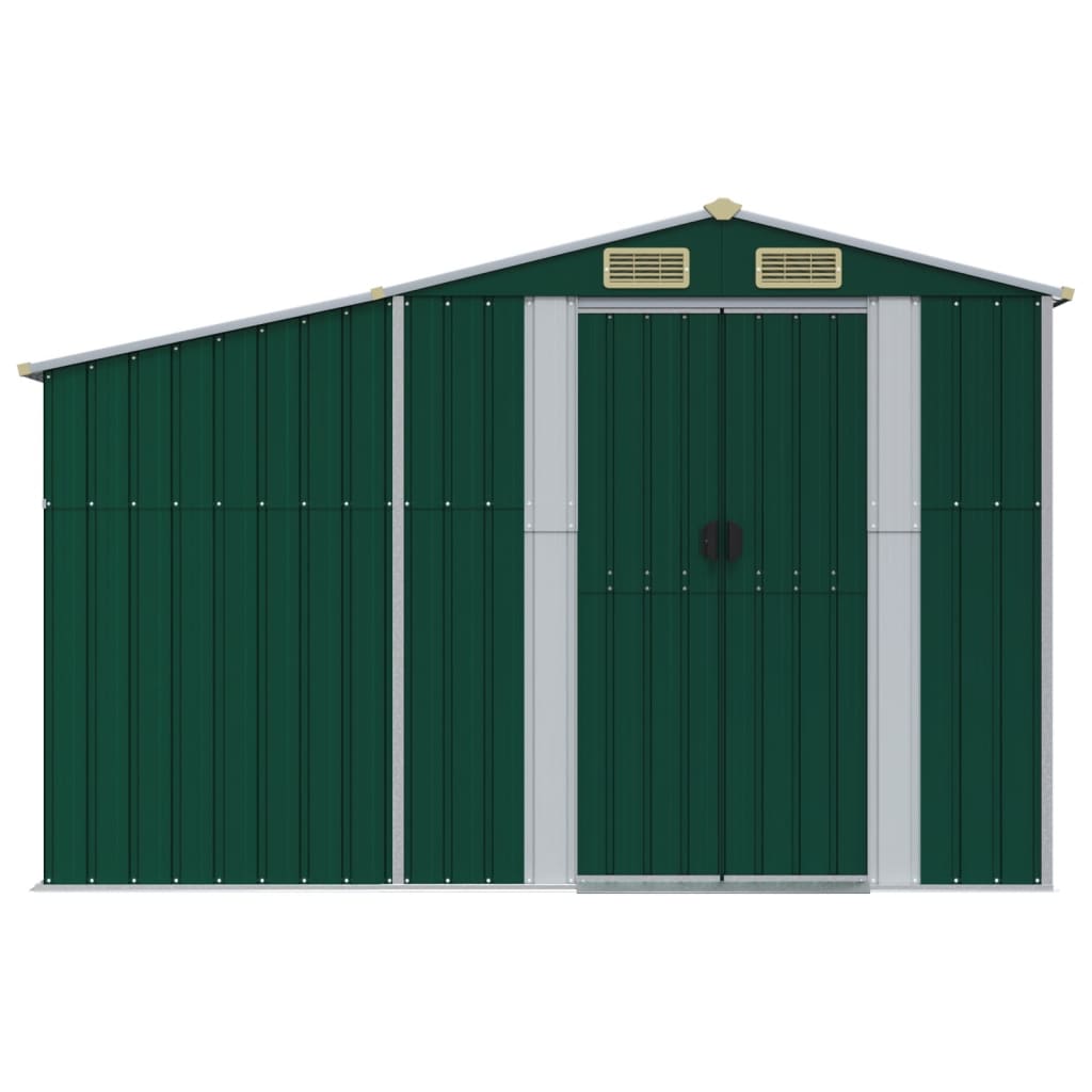 Tuinschuur 277x365,5x179 cm gegalvaniseerd staal groen is nu te koop bij PeponiXL, paradijselijk wonen!