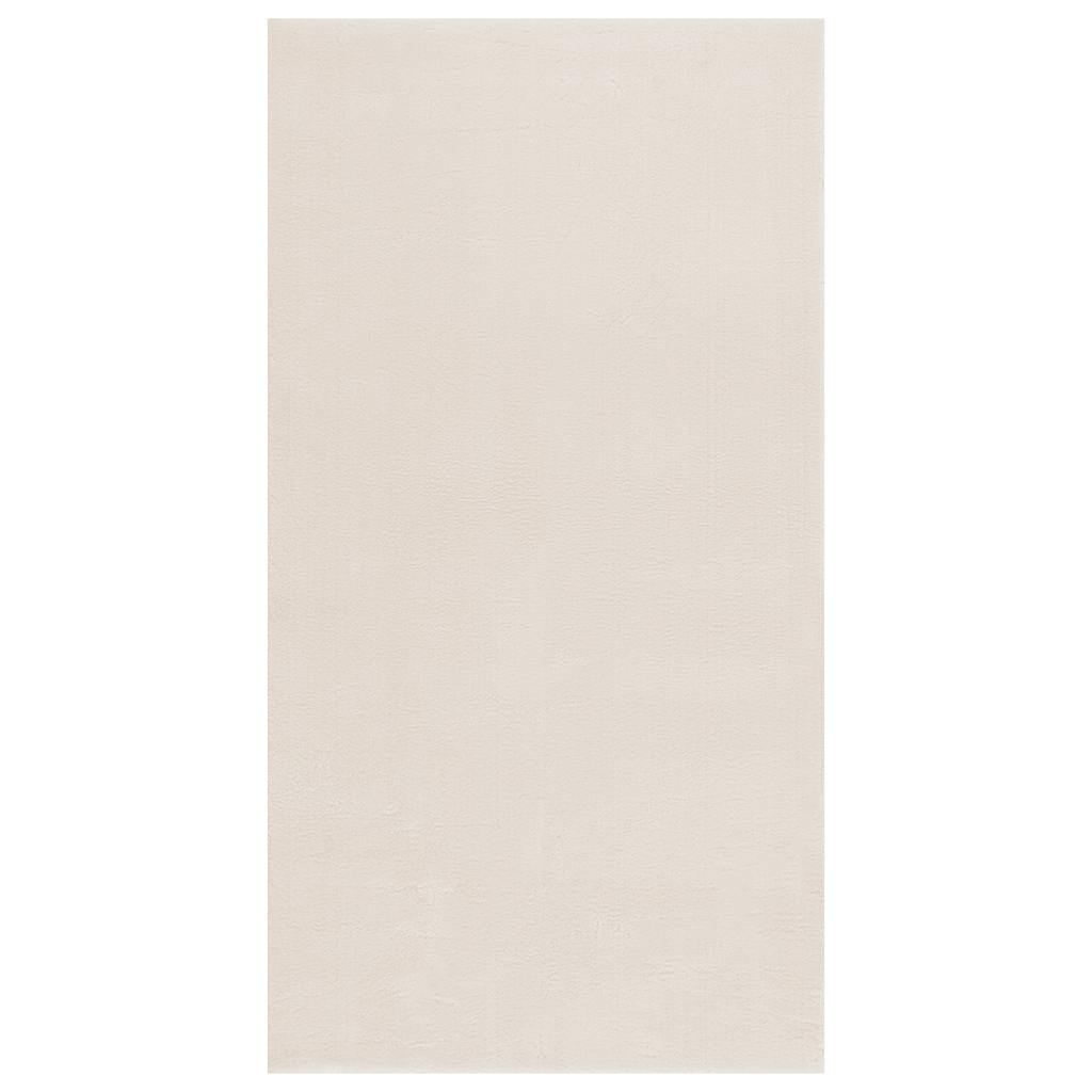 Vloerkleed shaggy crèmewit 120x183 cm polyester