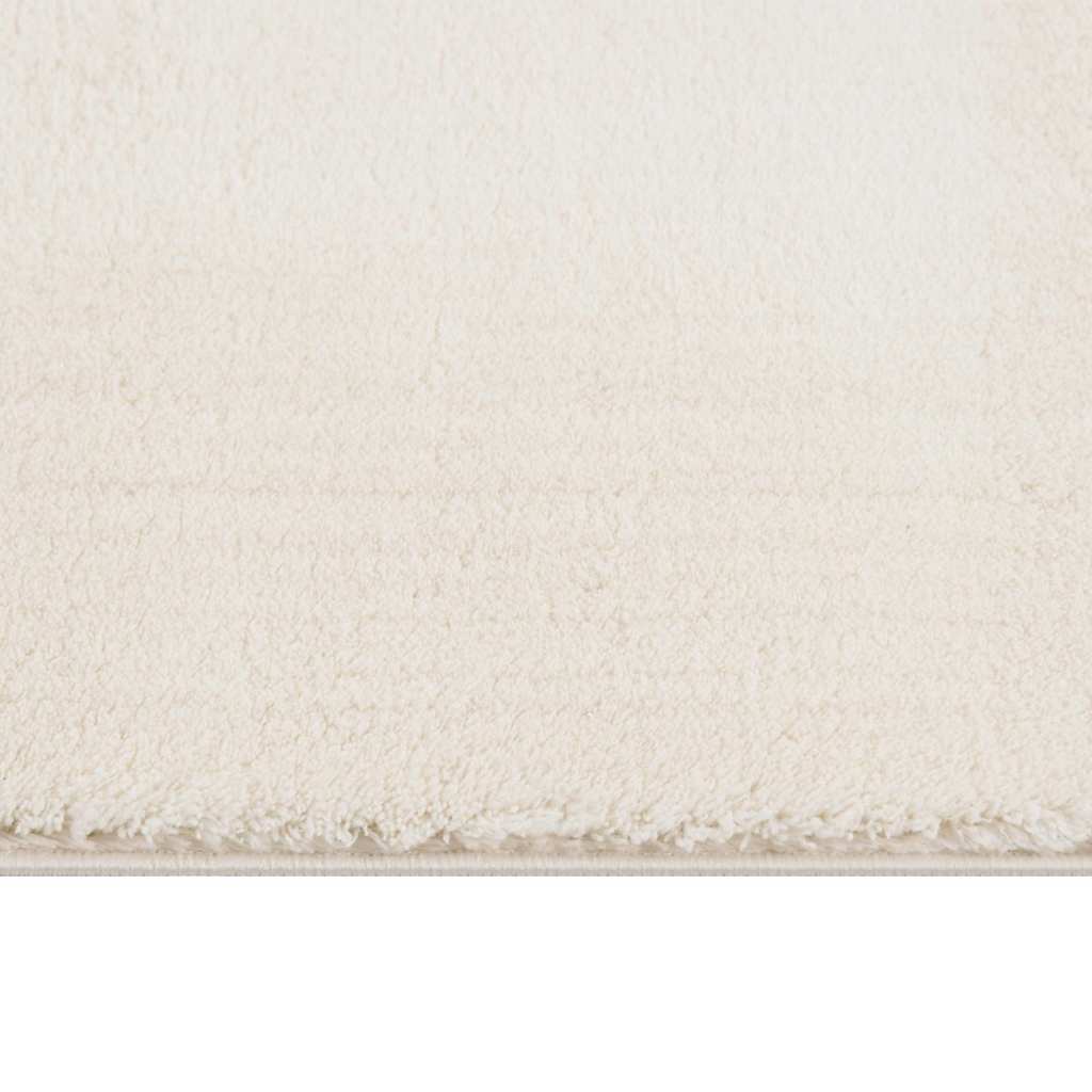 Vloerkleed shaggy crèmewit 120x183 cm polyester