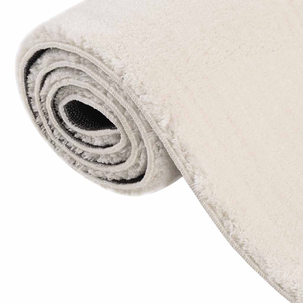 Vloerkleed shaggy crèmewit 240x340 cm polyester