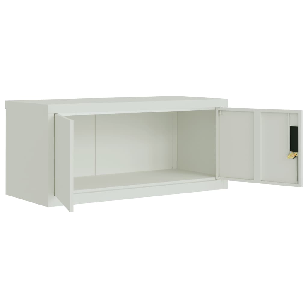 Archiefkast 90x40x110 cm staal lichtgrijs is nu te koop bij PeponiXL, paradijselijk wonen!