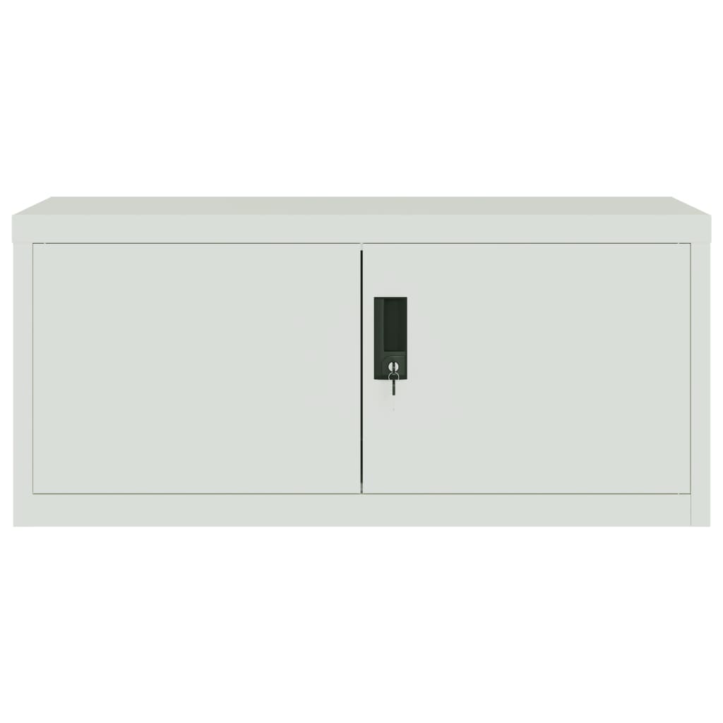 Archiefkast 90x40x130 cm staal lichtgrijs is nu te koop bij PeponiXL, paradijselijk wonen!