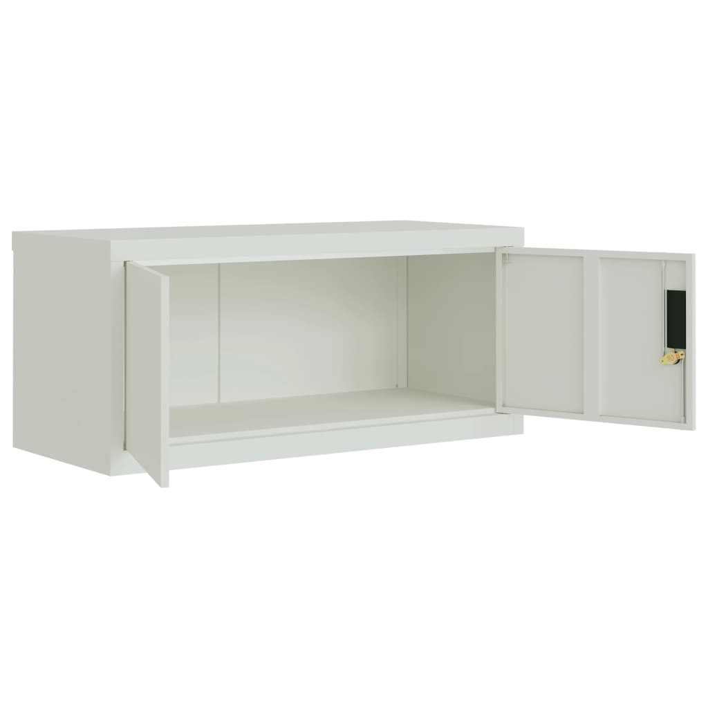 Archiefkast 90x40x130 cm staal lichtgrijs is nu te koop bij PeponiXL, paradijselijk wonen!