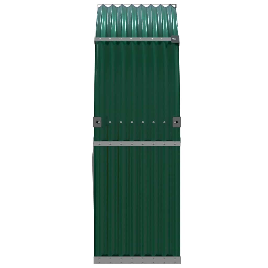 Haardhoutopslag 120x45x140 cm gegalvaniseerd staal groen is nu te koop bij PeponiXL, paradijselijk wonen!