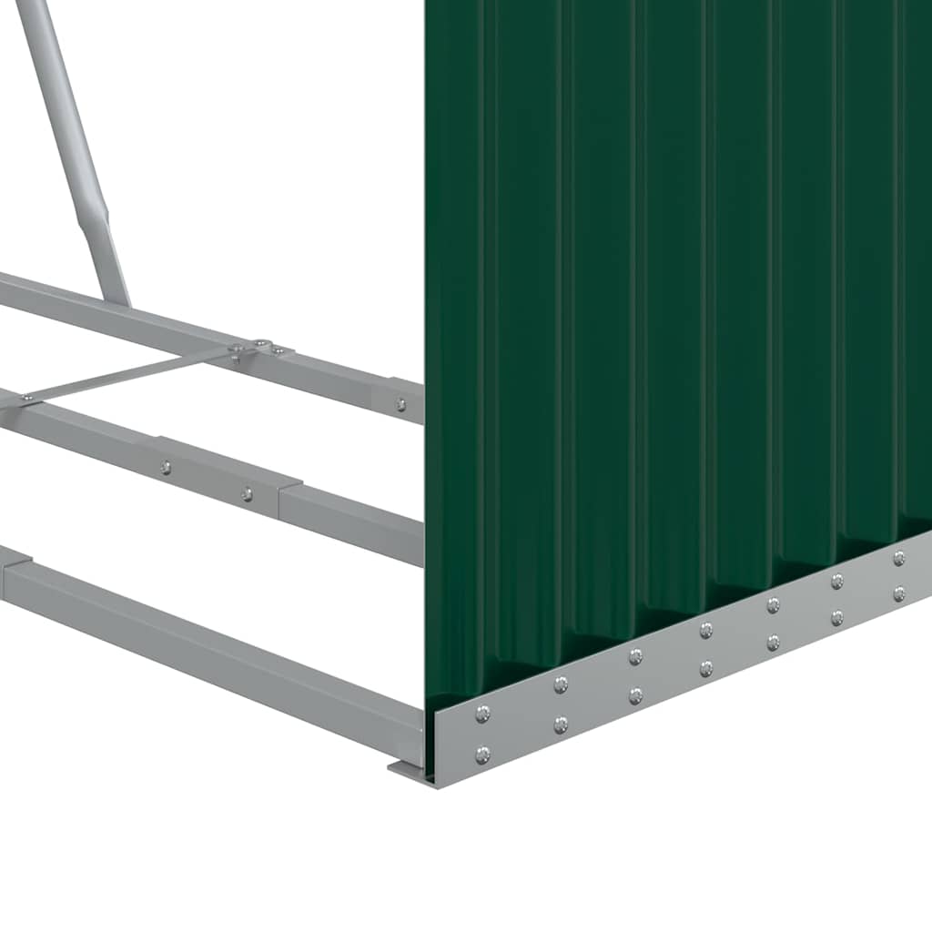 Haardhoutopslag 120x45x140 cm gegalvaniseerd staal groen is nu te koop bij PeponiXL, paradijselijk wonen!