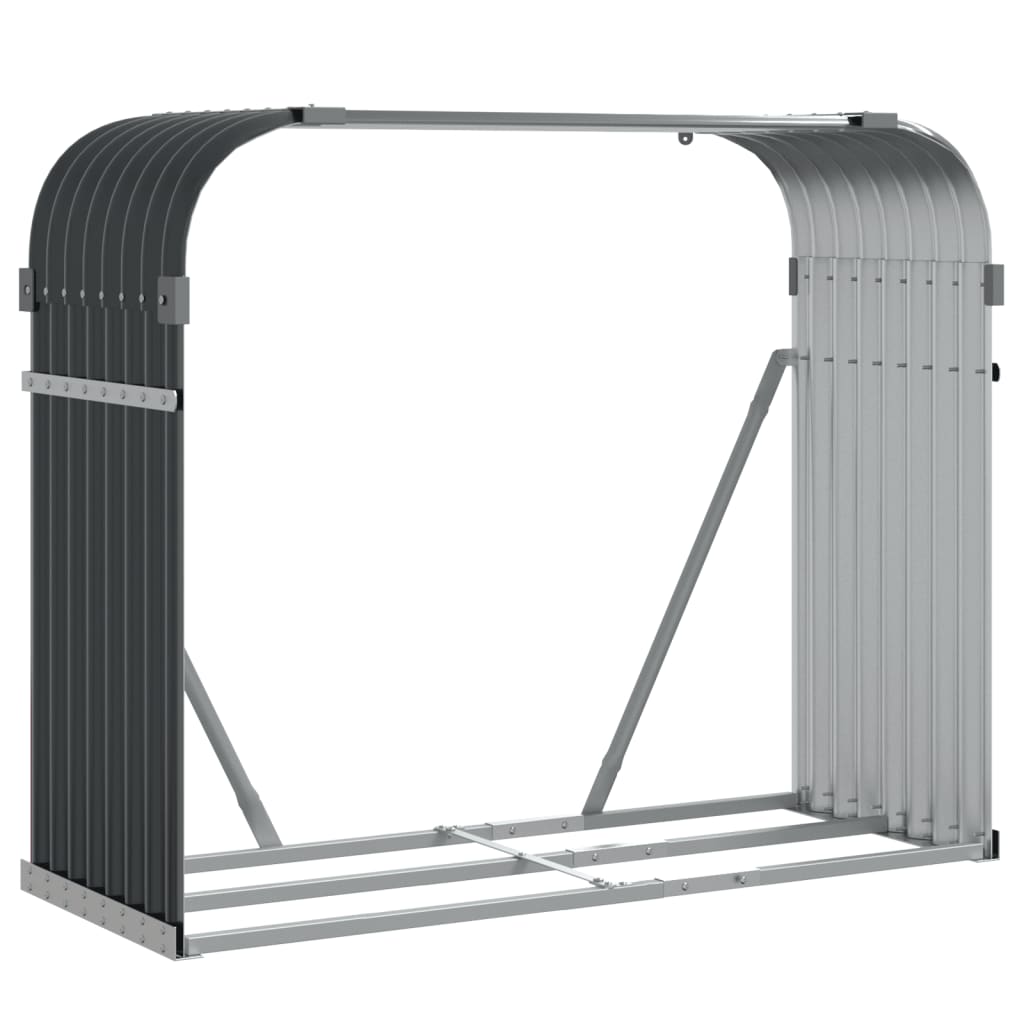 Houthouder antraciet 120x45x100 cm gegalvaniseerd staal is nu te koop bij PeponiXL, paradijselijk wonen!