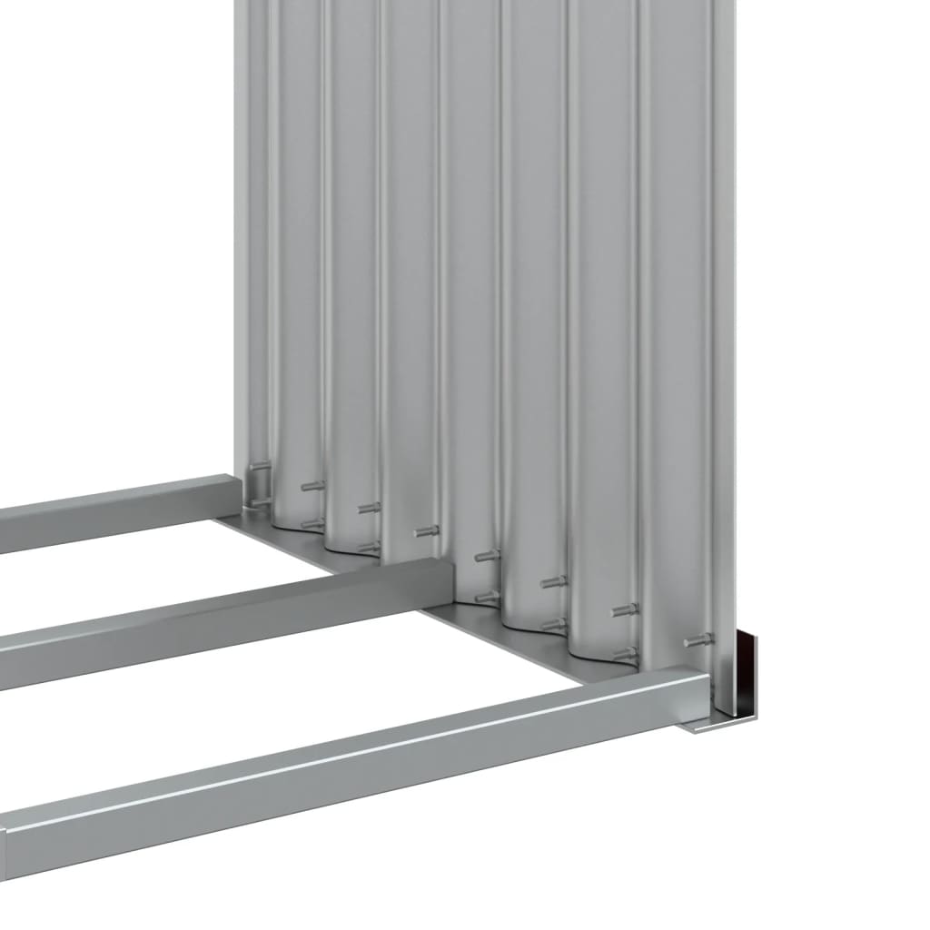 Haardhoutopslag 120x45x210 cm gegalvaniseerd staal bruin is nu te koop bij PeponiXL, paradijselijk wonen!