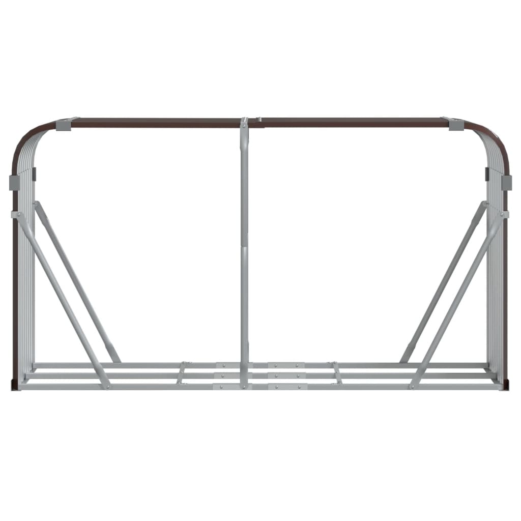 Haardhoutopslag 180x45x100 cm gegalvaniseerd staal bruin is nu te koop bij PeponiXL, paradijselijk wonen!