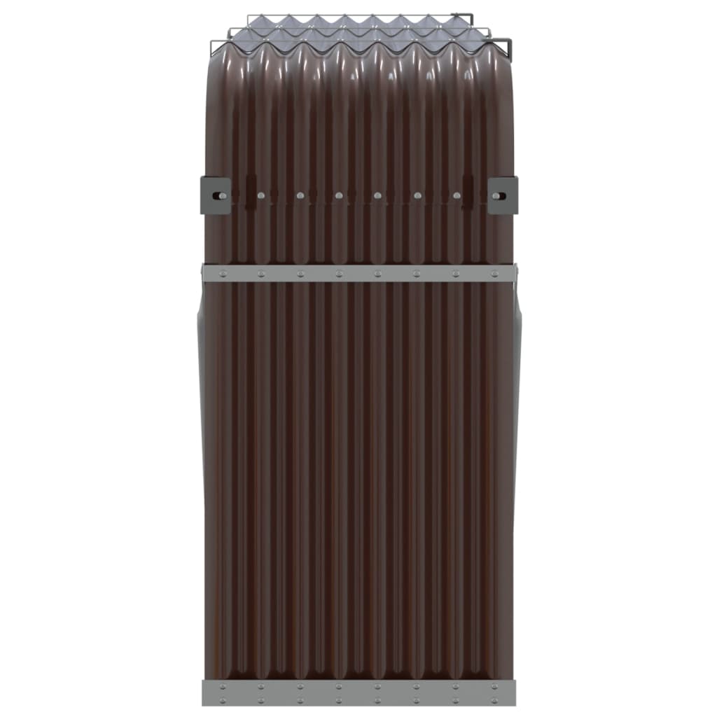 Haardhoutopslag 180x45x100 cm gegalvaniseerd staal bruin is nu te koop bij PeponiXL, paradijselijk wonen!
