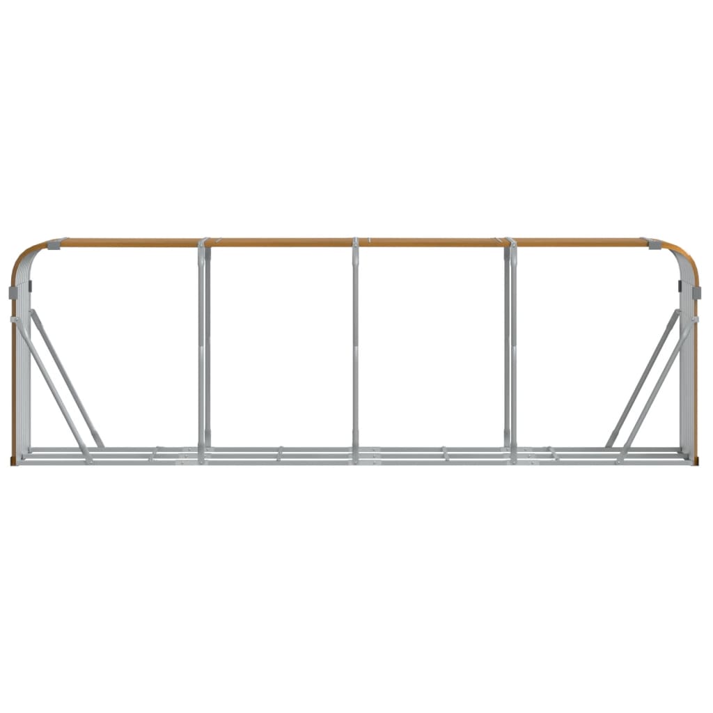Haardhoutopslag 300x45x100 cm gegalvaniseerd staal houtlook is nu te koop bij PeponiXL, paradijselijk wonen!