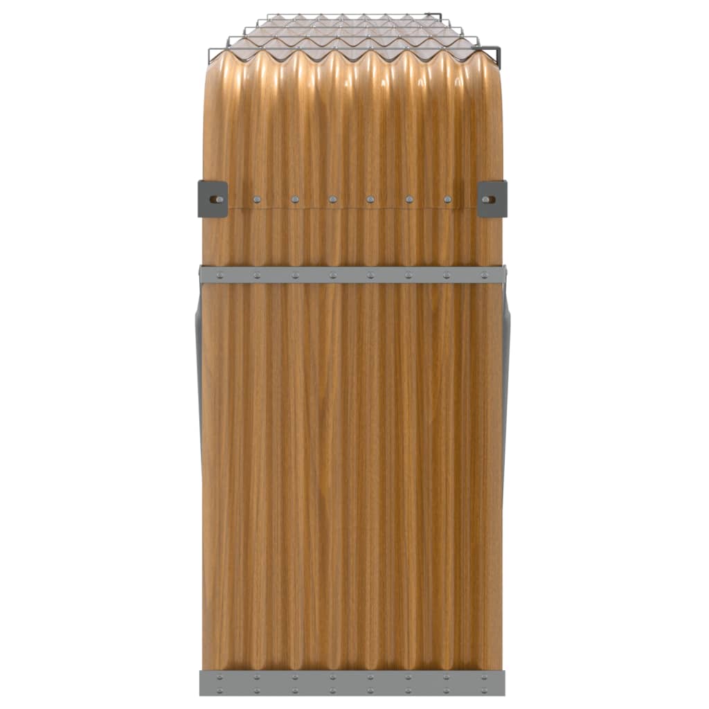 Haardhoutopslag 300x45x100 cm gegalvaniseerd staal houtlook is nu te koop bij PeponiXL, paradijselijk wonen!