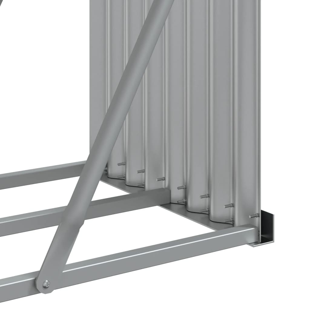 Haardhoutopslag 300x45x100 cm gegalvaniseerd staal houtlook is nu te koop bij PeponiXL, paradijselijk wonen!