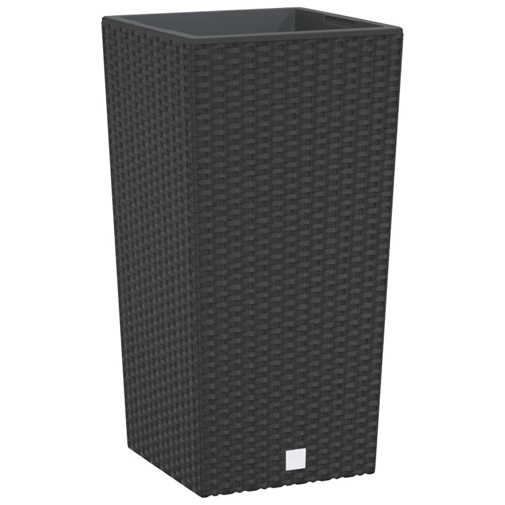 Plantenbak uitneembare bak rattan-look 11/26,5 L PP antraciet is nu te koop bij PeponiXL, paradijselijk wonen!