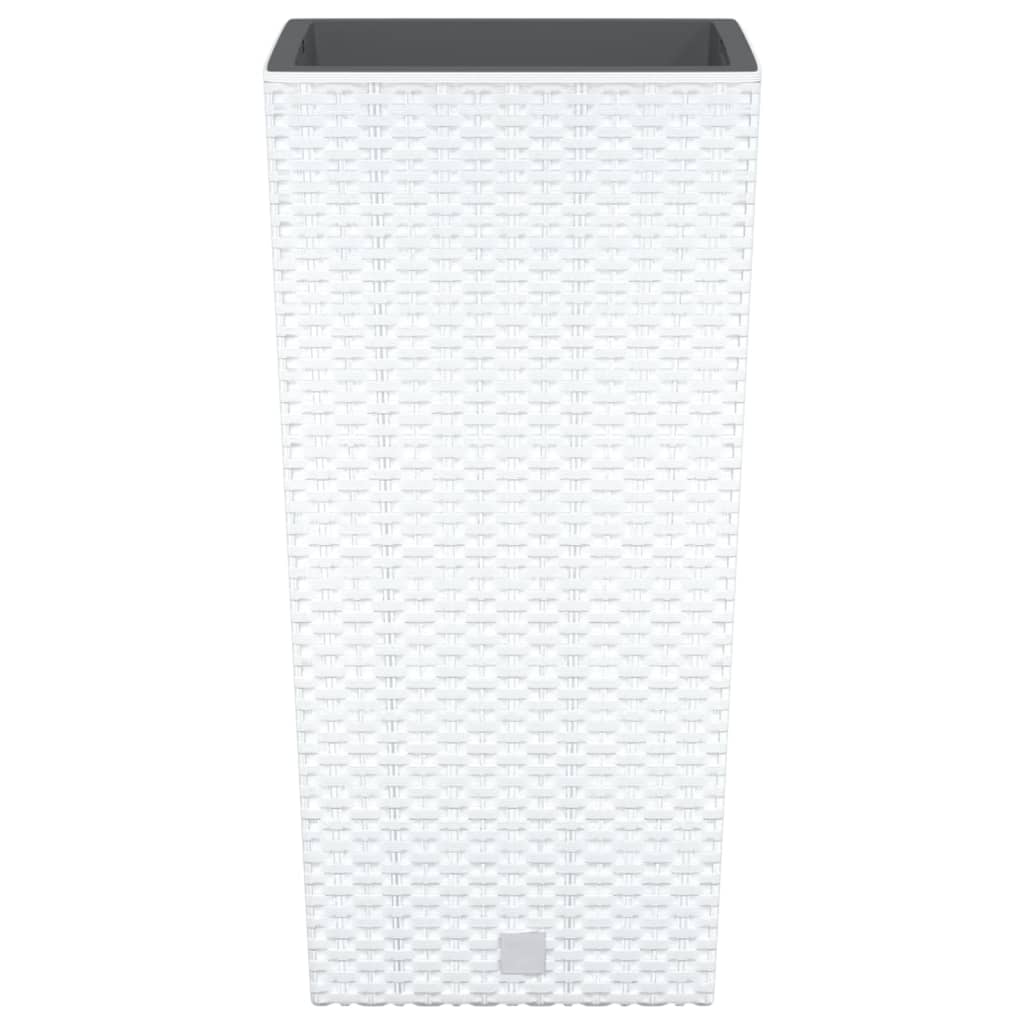 Plantenbak met uitneembare bak rattan-look 11/26,5 L PP wit is nu te koop bij PeponiXL, paradijselijk wonen!