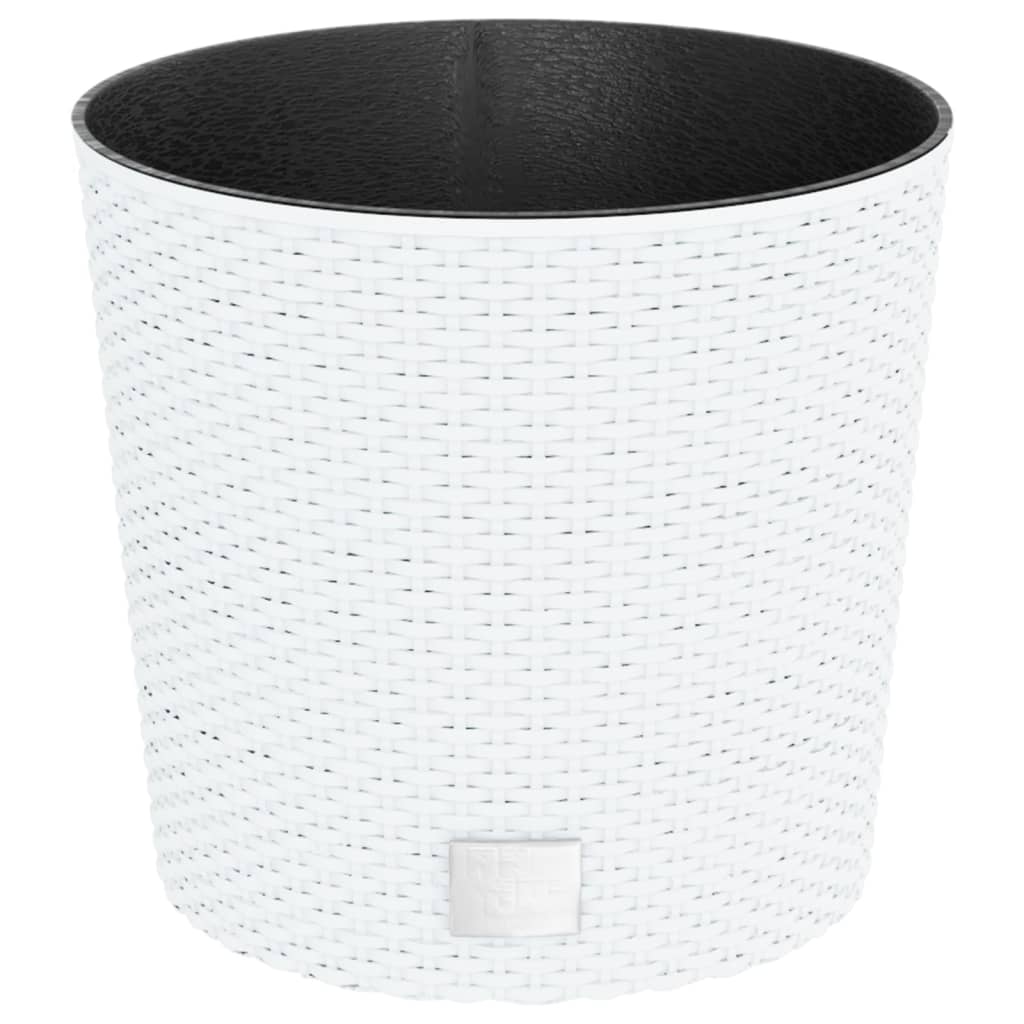 Plantenbak met uitneembare bak rattan-look 15/15,3 L PP wit is nu te koop bij PeponiXL, paradijselijk wonen!