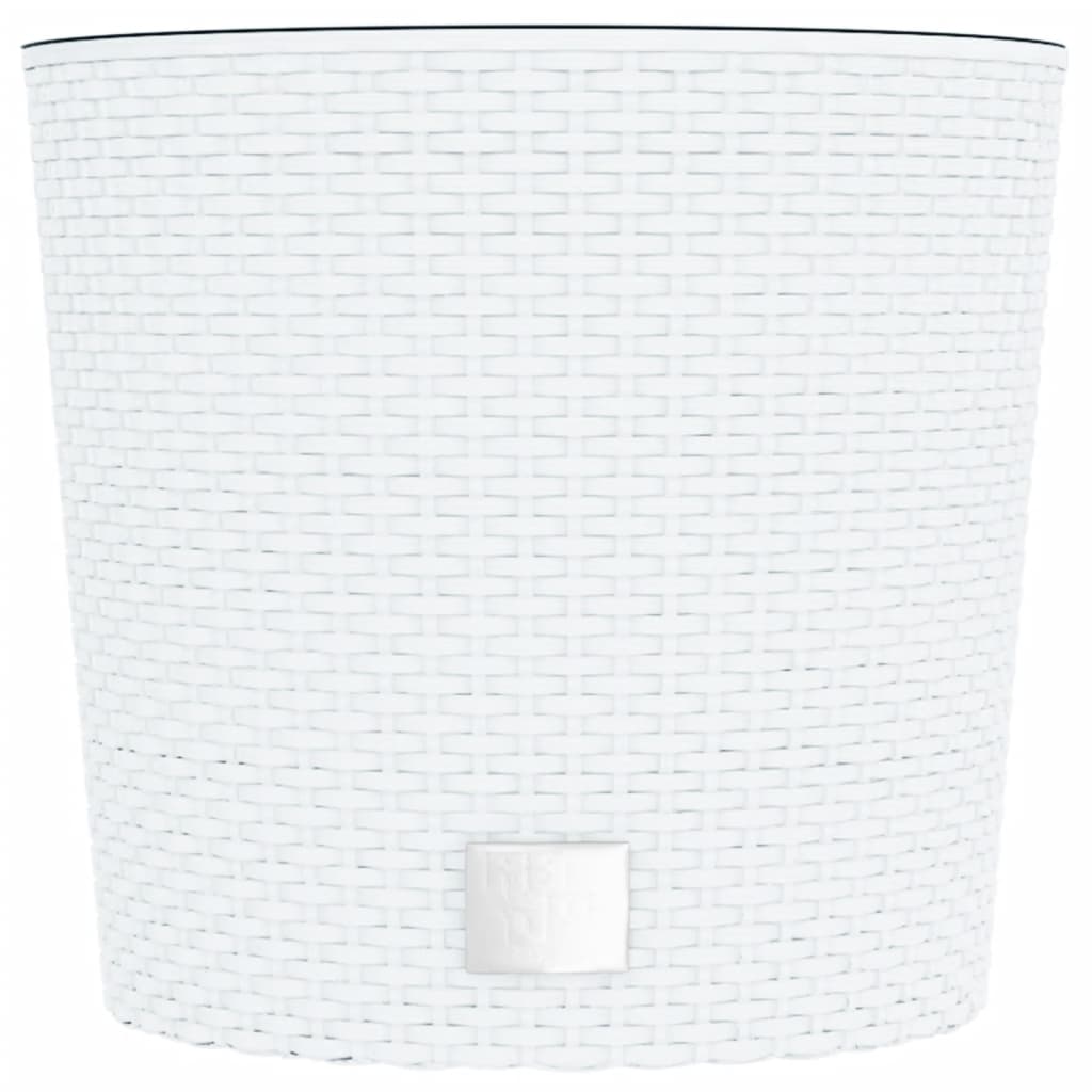 Plantenbak met uitneembare bak rattan-look 15/15,3 L PP wit is nu te koop bij PeponiXL, paradijselijk wonen!