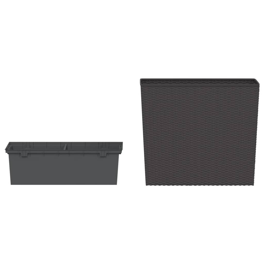 Plantenbak met uitneembare bak rattan-look 12/44 L PP bruin is nu te koop bij PeponiXL, paradijselijk wonen!