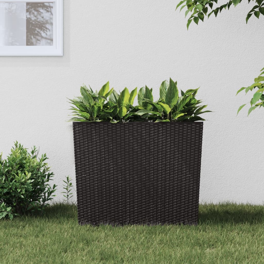 Plantenbak met uitneembare bak rattan-look 12/44 L PP bruin is nu te koop bij PeponiXL, paradijselijk wonen!