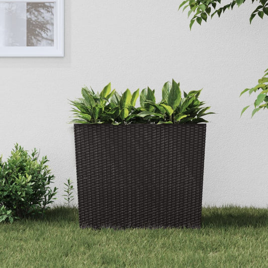 Plantenbak met uitneembare bak rattan-look 12/44 L PP bruin is nu te koop bij PeponiXL, paradijselijk wonen!