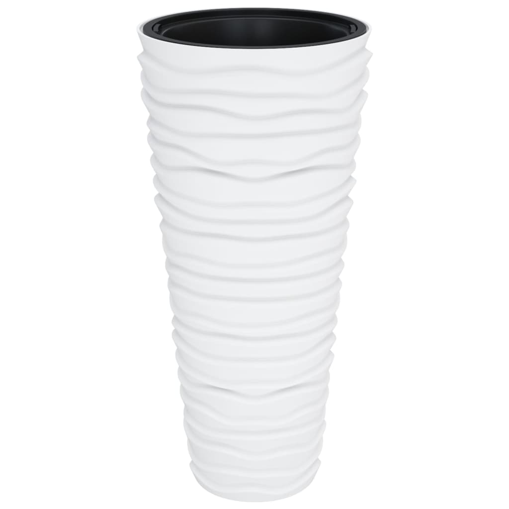 Plantenbak met uitneembare bak geribbeld 18/45 L PP wit is nu te koop bij PeponiXL, paradijselijk wonen!