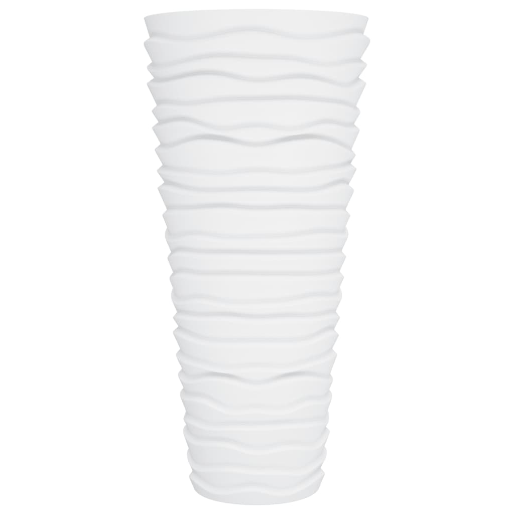 Plantenbak met uitneembare bak geribbeld 18/45 L PP wit is nu te koop bij PeponiXL, paradijselijk wonen!