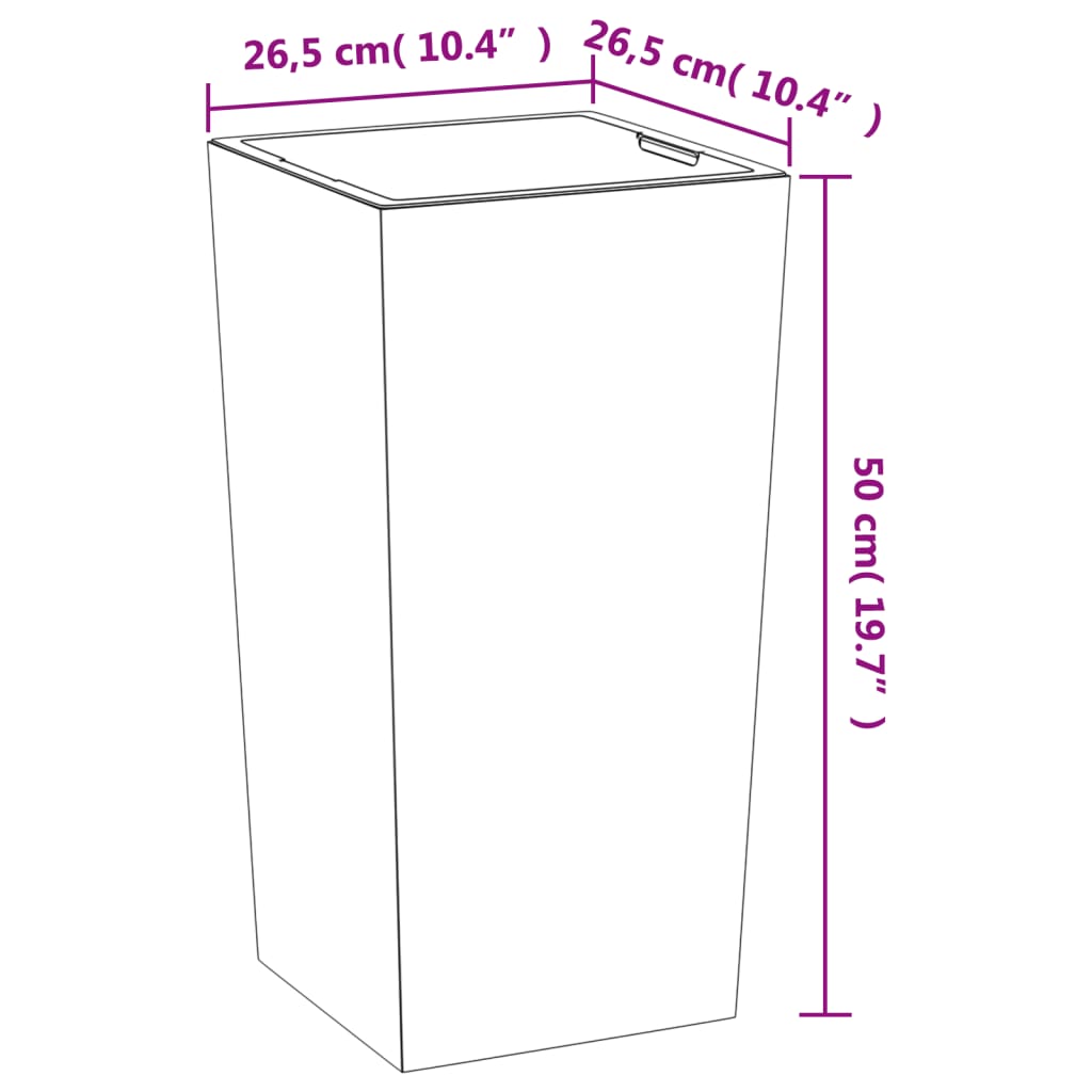 Plantenbak uitneembare bak beton-look 11/26,5 L PP antraciet is nu te koop bij PeponiXL, paradijselijk wonen!