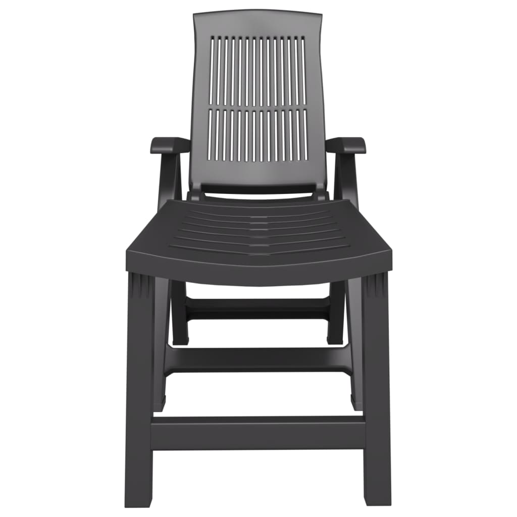 Ligstoel kunststof antracietkleurig is nu te koop bij PeponiXL, paradijselijk wonen!
