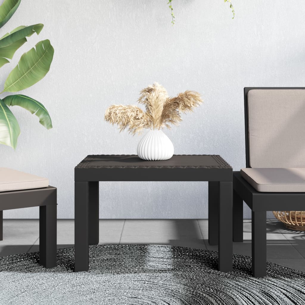 Tuintafel 59x47x40 cm PP antracietkleurig is nu te koop bij PeponiXL, paradijselijk wonen!