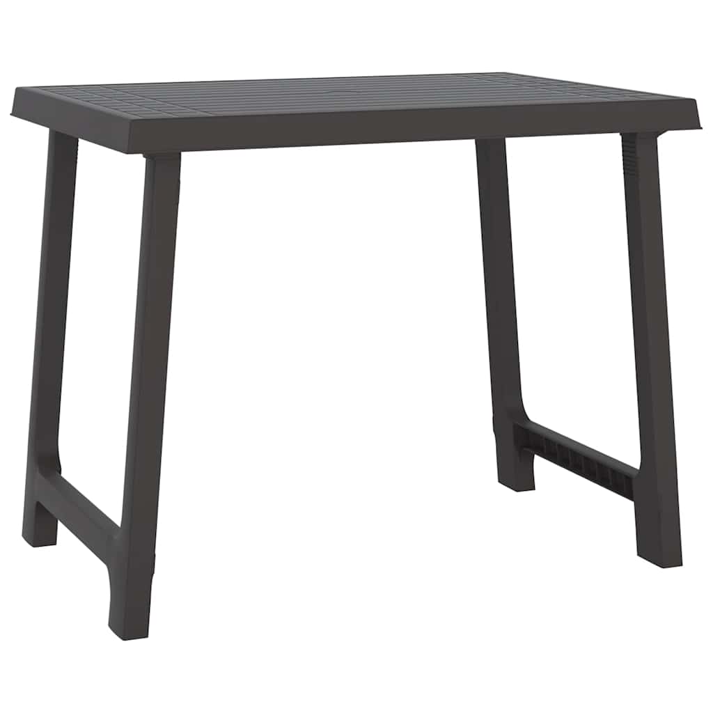 Campingtafel hout-look 79x56x64 cm PP antracietkleurig is nu te koop bij PeponiXL, paradijselijk wonen!