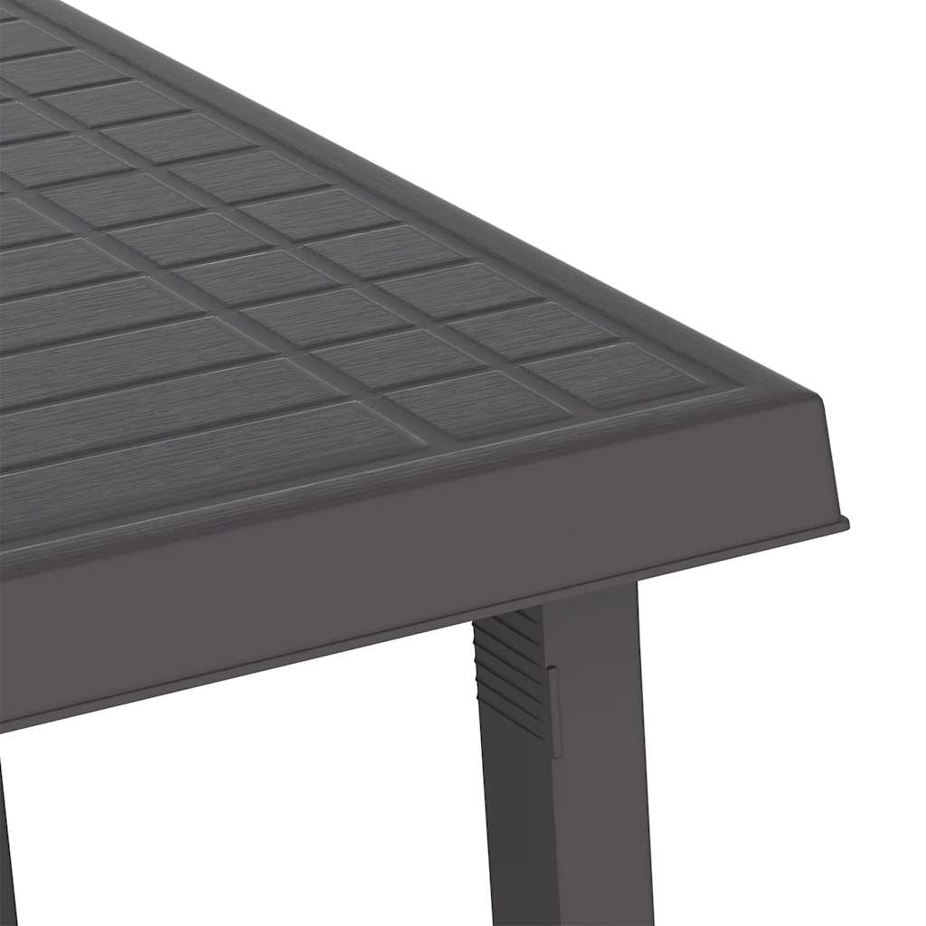 Campingtafel hout-look 79x56x64 cm PP antracietkleurig is nu te koop bij PeponiXL, paradijselijk wonen!