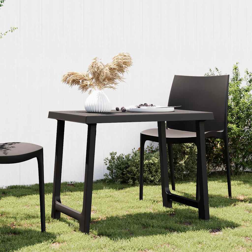 Campingtafel hout-look 79x56x64 cm PP antracietkleurig is nu te koop bij PeponiXL, paradijselijk wonen!