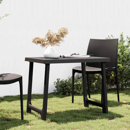 Campingtafel hout-look 79x56x64 cm PP antracietkleurig is nu te koop bij PeponiXL, paradijselijk wonen!